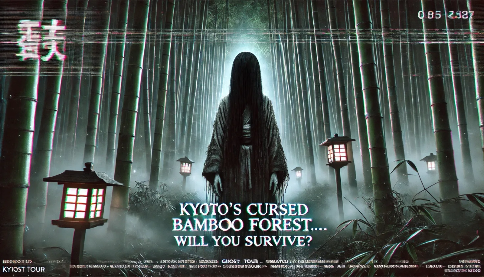 Kyoto Ghost Tour — yūrei in the cursed bamboo forest of Arashiyama at night